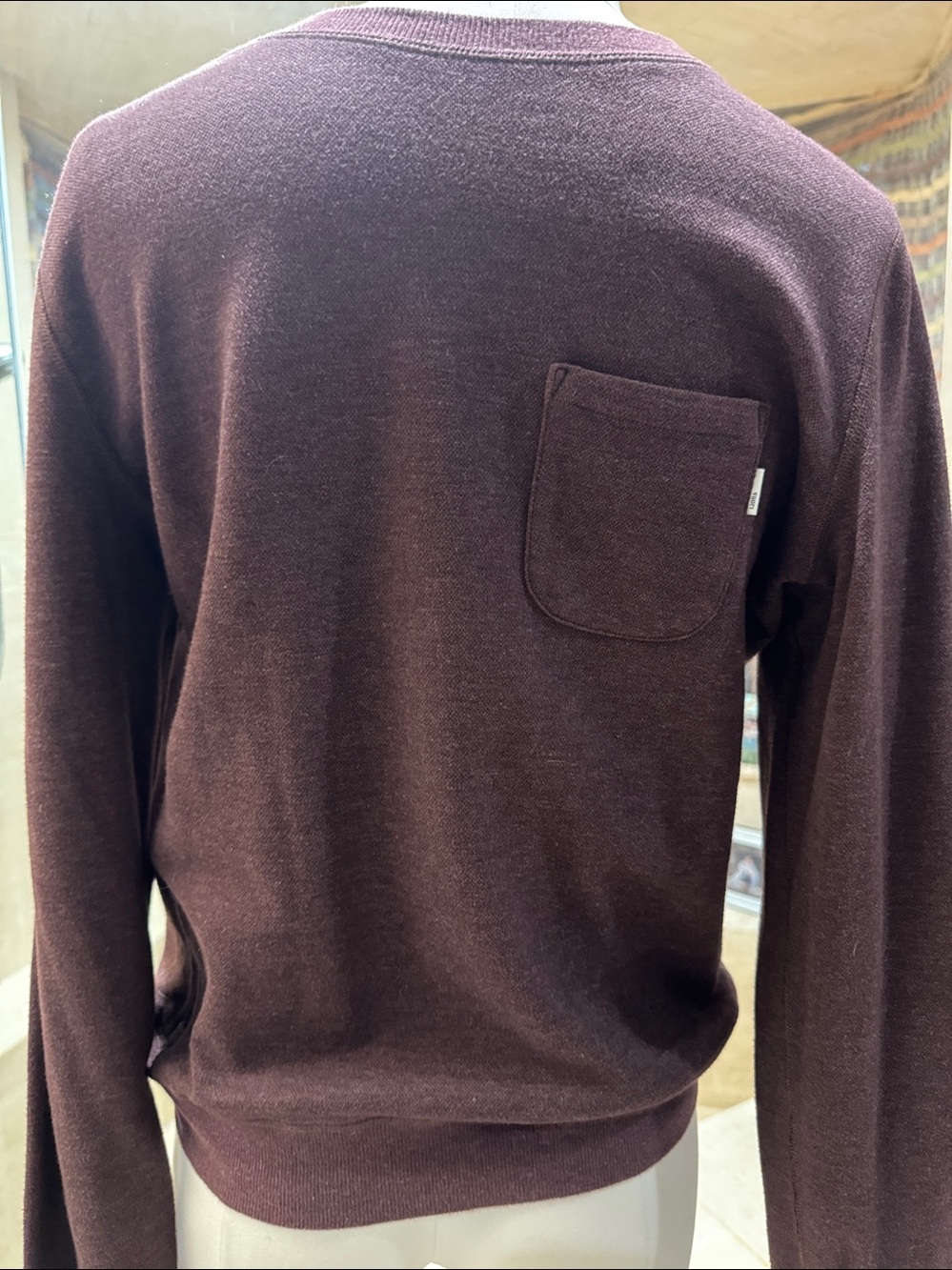 Vuori Men's Crewneck Sweater in Deep Wine